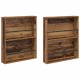 Sonata H Етажерка за списания с рафт 2 pcs Старо дърво 60 x 12 x 70 см