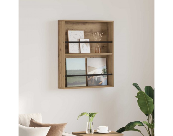 Sonata H Етажерка за списания с рафт Дъб 60 x 12 x 70 см Инженерно дърво
