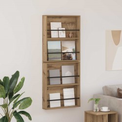 Sonata H Етажерка за списания 2 pcs Дъб 60 x 12 x 70 см Инженерно дърво - Hol