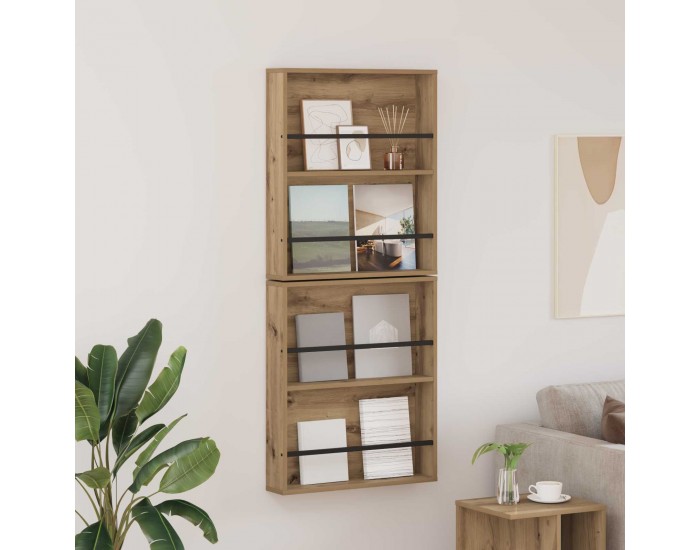 Sonata H Етажерка за списания 2 pcs Дъб 60 x 12 x 70 см Инженерно дърво