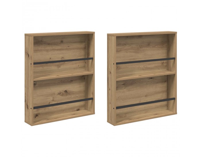 Sonata H Етажерка за списания 2 pcs Дъб 60 x 12 x 70 см Инженерно дърво