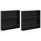 Sonata H Етажерка за списания с рафт 2 pcs Черния дъб 80 x 12 x 70 см