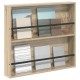 Sonata H Етажерка за списания Сонома дъб 80 x 12 x 70 см Инженерно дърво