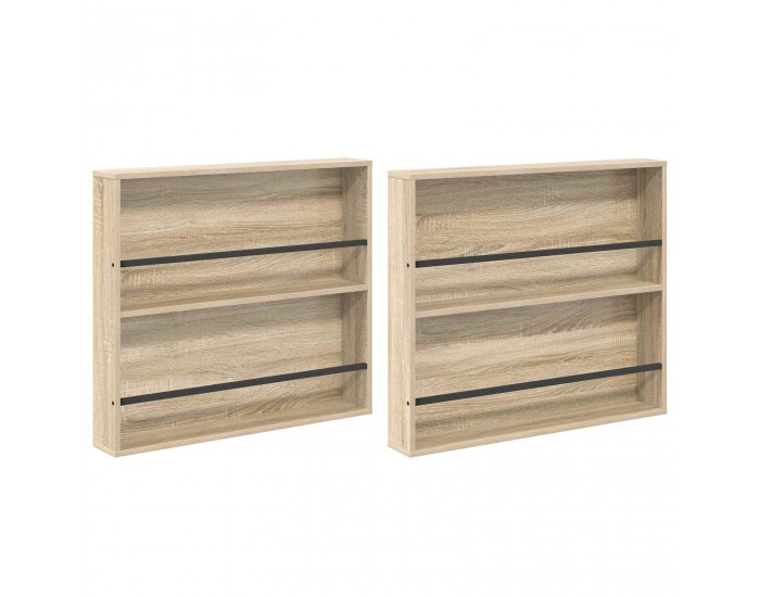 Sonata H Етажерка за списания с рафт 2 pcs Сонома дъб 80 x 12 x 70 см