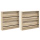 Sonata H Етажерка за списания с рафт 2 pcs Сонома дъб 80 x 12 x 70 см