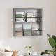 Sonata H Етажерка за списания Сив Сонома 80 x 12 x 70 см Инженерно дърво