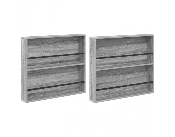 Sonata H Етажерка за списания с рафт 2 pcs Сив Сонома 80 x 12 x 70 см
