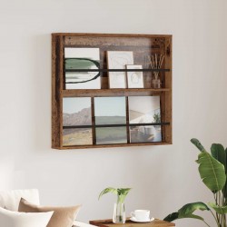 Sonata H Етажерка за списания с рафт Старо дърво 80 x 12 x 70 см - Ștergătoare și suporturi pentru umbrele