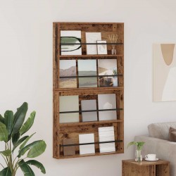 Sonata H Етажерка за списания с рафт 2 pcs Старо дърво 80 x 12 x 70 см - Ștergătoare și suporturi pentru umbrele