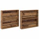Sonata H Етажерка за списания с рафт 2 pcs Старо дърво 80 x 12 x 70 см
