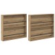 Sonata H Етажерка за списания 2 pcs Дъб 80 x 12 x 70 см Инженерно дърво