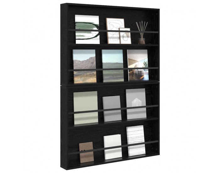 Sonata H Етажерка за списания с рафт 2 pcs Черния дъб 100 x 12 x 70 см