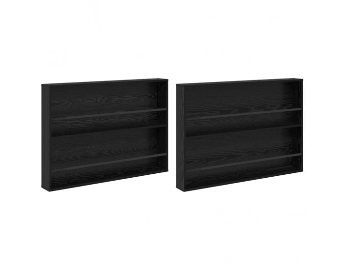 Sonata H Етажерка за списания с рафт 2 pcs Черния дъб 100 x 12 x 70 см
