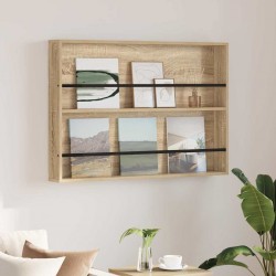 Sonata H Етажерка за списания с рафт Сонома дъб 100 x 12 x 70 см - Ștergătoare și suporturi pentru umbrele