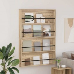 Sonata H Етажерка за списания с рафт 2 pcs Сонома дъб 100 x 12 x 70 см - Ștergătoare și suporturi pentru umbrele