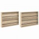 Sonata H Етажерка за списания с рафт 2 pcs Сонома дъб 100 x 12 x 70 см