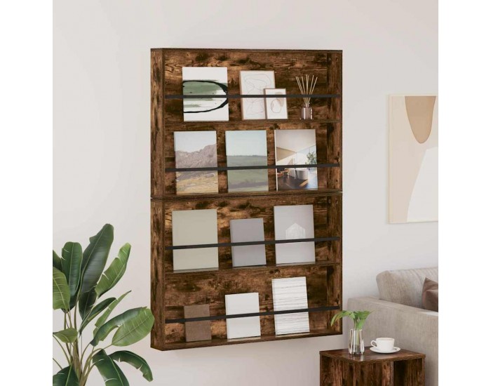 Sonata H Етажерка за списания с рафт 2 pcs Димян дъб 100 x 12 x 70 см