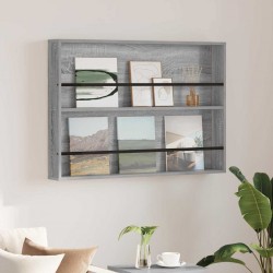 Sonata H Етажерка за списания с рафт Сив Сонома 100 x 12 x 70 см - Ștergătoare și suporturi pentru umbrele