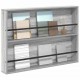 Sonata H Етажерка за списания с рафт Сив Сонома 100 x 12 x 70 см