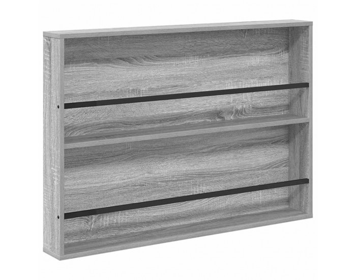Sonata H Етажерка за списания с рафт Сив Сонома 100 x 12 x 70 см