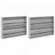 Sonata H Етажерка за списания с рафт 2 pcs Сив Сонома 100 x 12 x 70 см