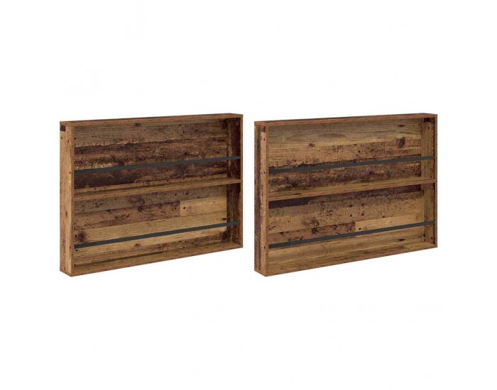 Sonata H Етажерка за списания с рафт 2 pcs Старо дърво 100 x 12 x 70 см