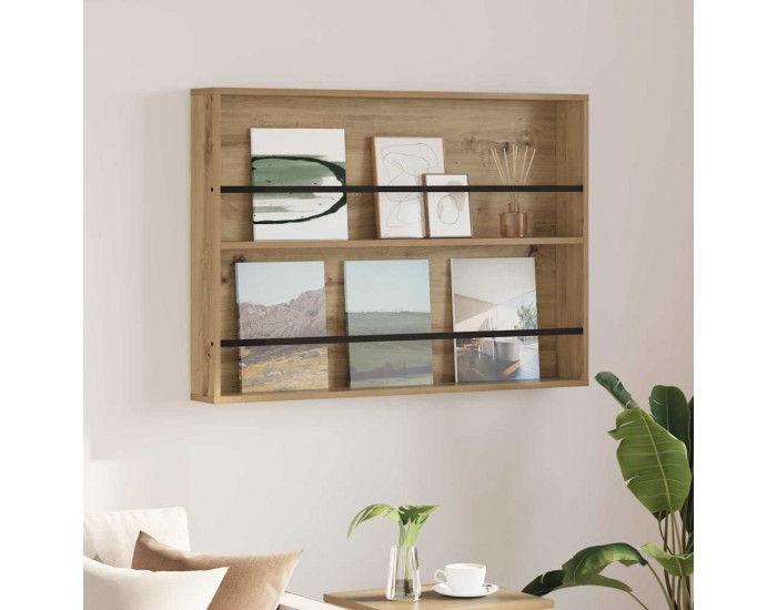 Sonata H Етажерка за списания Дъб 100 x 12 x 70 см Инженерно дърво