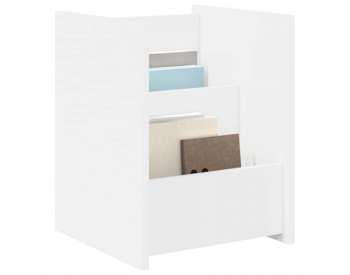 Sonata H Етажерка за списания Бяло 35 x 35 x 45 см Инженерно дърво