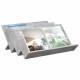 Sonata H Етажерка за списания с рафт Бетоново сиво 65 x 53 x 28,5 см