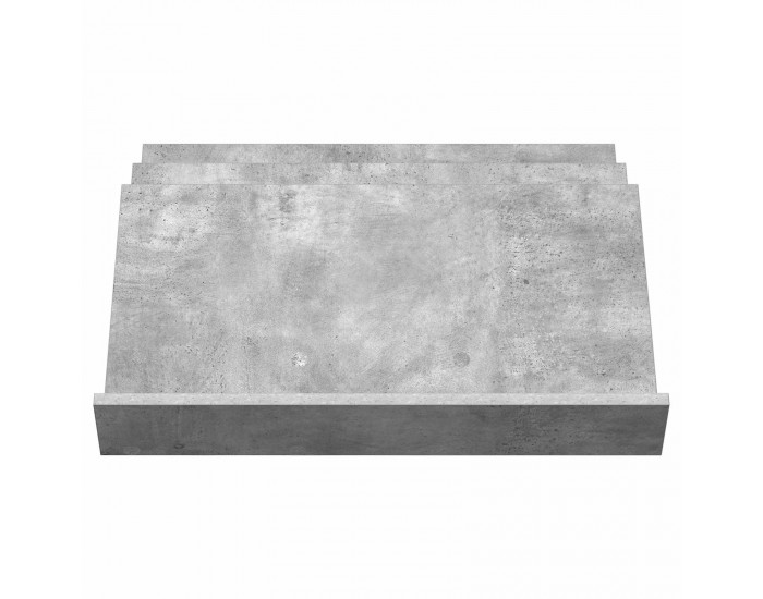 Sonata H Етажерка за списания с рафт Бетоново сиво 65 x 53 x 28,5 см