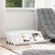 Sonata H Етажерка за списания Бяло 90 x 53 x 28,5 см Инженерно дърво