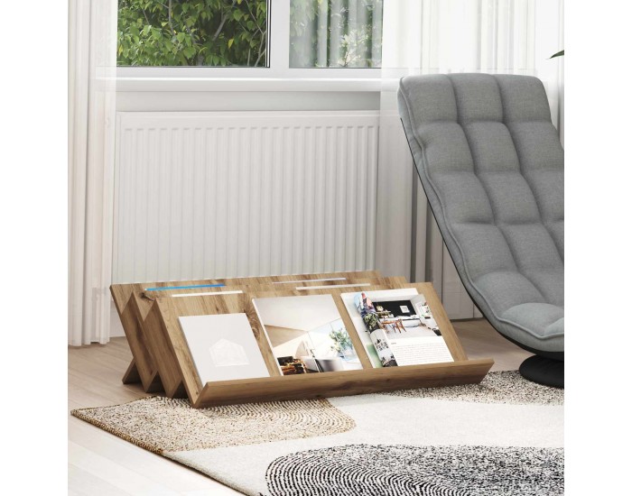 Sonata H Етажерка за списания Дъб 90 x 53 x 28,5 см Инженерно дърво