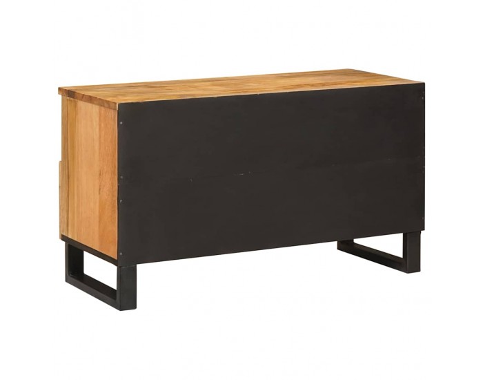 Sonata H ТВ шкаф с рафт Кафяво 80 x 33,5 x 46 см Солидно мангово дърво