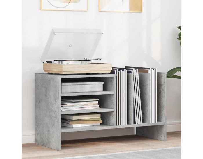 Sonata H Шкаф за грамофонни плочи Циментено сиво 78.5 x 35 x 45 см