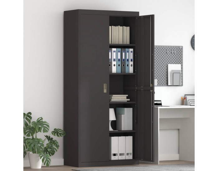 Sonata H Шкаф за съхранение със съхранение 2 pcs Черно 90 x 40 x 200 см