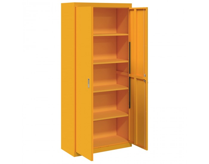 Sonata H Шкаф за съхранение 2 pcs Горчично жълто 90 x 40 x 200 см