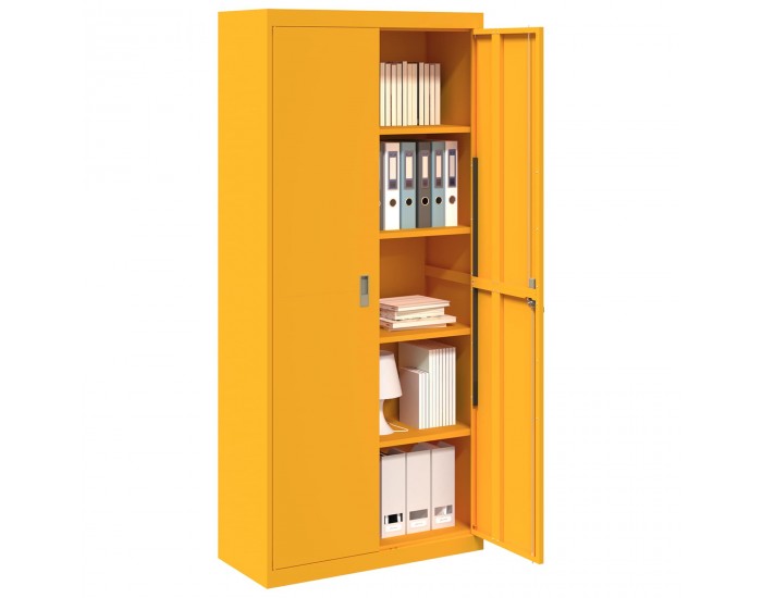Sonata H Шкаф за съхранение 2 pcs Горчично жълто 90 x 40 x 200 см