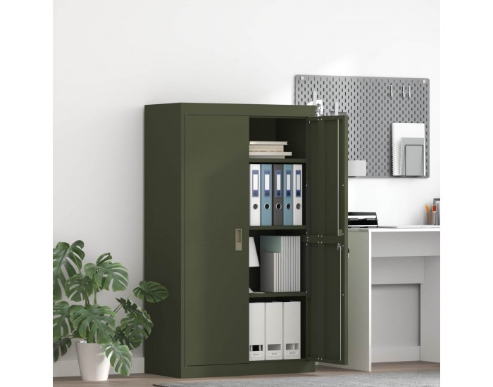 Sonata H Шкаф за съхранение 2 pcs Маслинено зелено 80 x 40 x 140 см