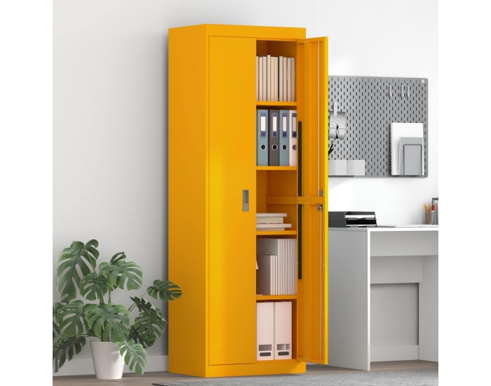 Sonata H Шкаф за съхранение 2 pcs Горчично жълто 60 x 40 x 180 см