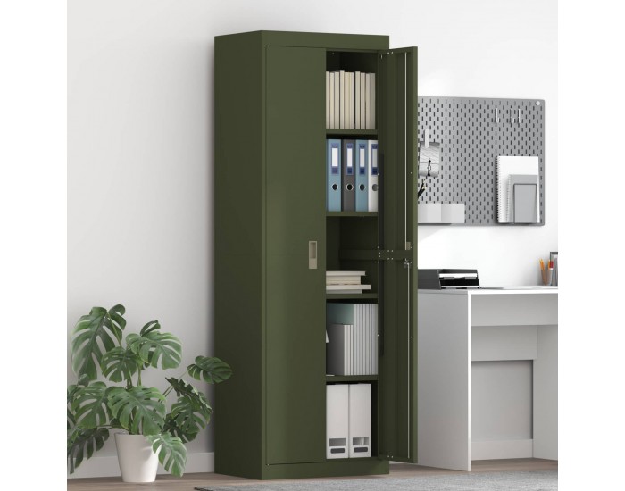 Sonata H Шкаф за съхранение 2 pcs Маслинено зелено 60 x 40 x 180 см