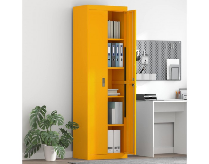 Sonata H Шкаф за съхранение 2 pcs Горчично жълто 60 x 40 x 200 см