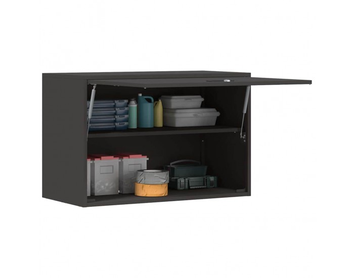 Sonata H Стенен шкаф за гараж Черно 80 x 40 x 53 см