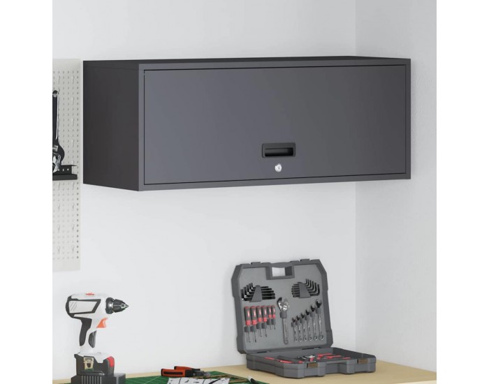 Sonata H Стенен шкаф за гараж Черно 90 x 33 x 35 см