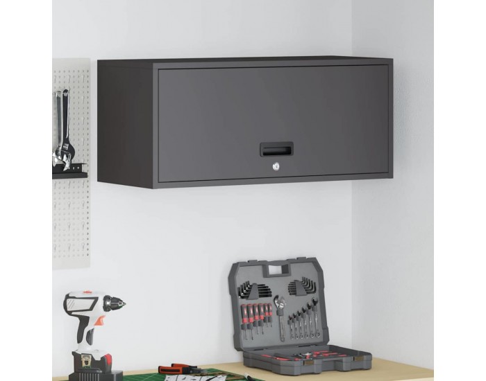 Sonata H Стенен шкаф за гараж Черно 80 x 33 x 35 см