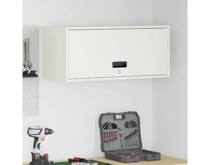 Sonata H Стенен шкаф за гараж Бяло 80 x 33 x 35 см