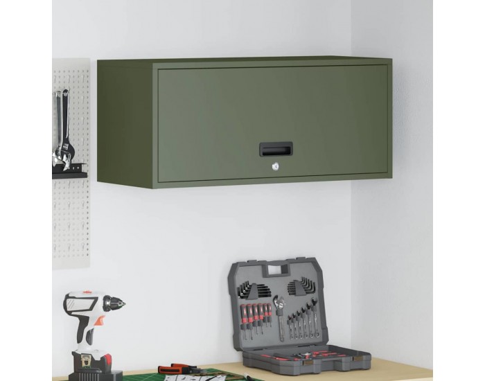 Sonata H Стенен шкаф за гараж Маслиненозелен 80 x 33 x 35 см
