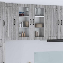 Sonata H Кухненски шкаф Сив Сонома 80 x 31 x 80 см Инженерно дърво - Module Sonata
