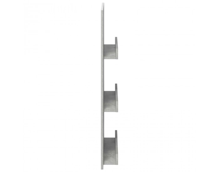 Sonata H Етажерка за списания с рафт Циментено сиво 51 x 11 x 102 см