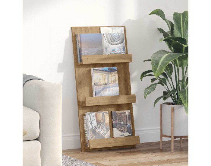 Sonata H Етажерка за списания Дъб 51 x 11 x 102 см Инженерно дърво