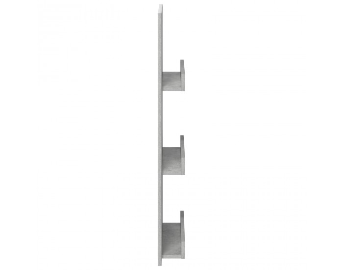 Sonata H Етажерка за списания с рафт Циментено сиво 51 x 11 x 102 см